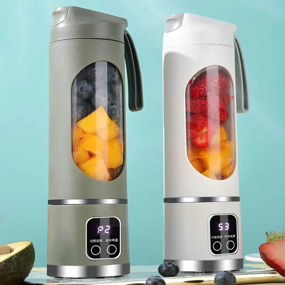 Portable Electric Juicer USB Wireless Charging Mini Juicer Bottle 450ml Cup Fruit Mixer Electric Handheld Blender for Home