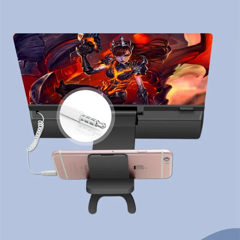 3D Screen Amplifiers Mobile Phone Magnifier With Enlarged Speaker Video Amplifier Stand Magnifying Folding Desk Audio Anti-BlueB