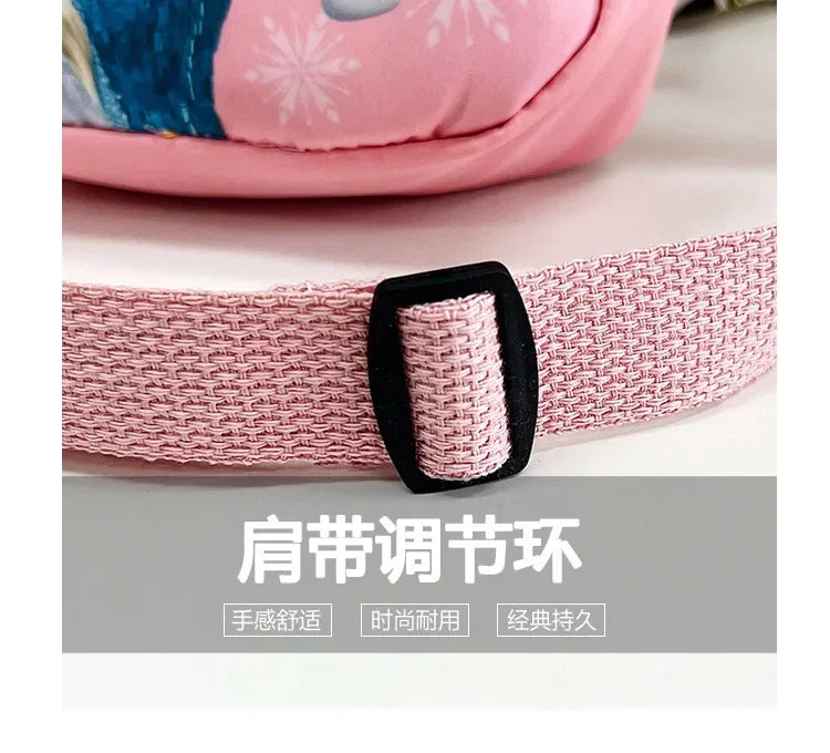 MINISO Disney 2024 New Princess Series Crossbody Bag "Frozen 2" Elsa Sophia Cartoon Shoulder Bag Girls Casual Fashion Handbag