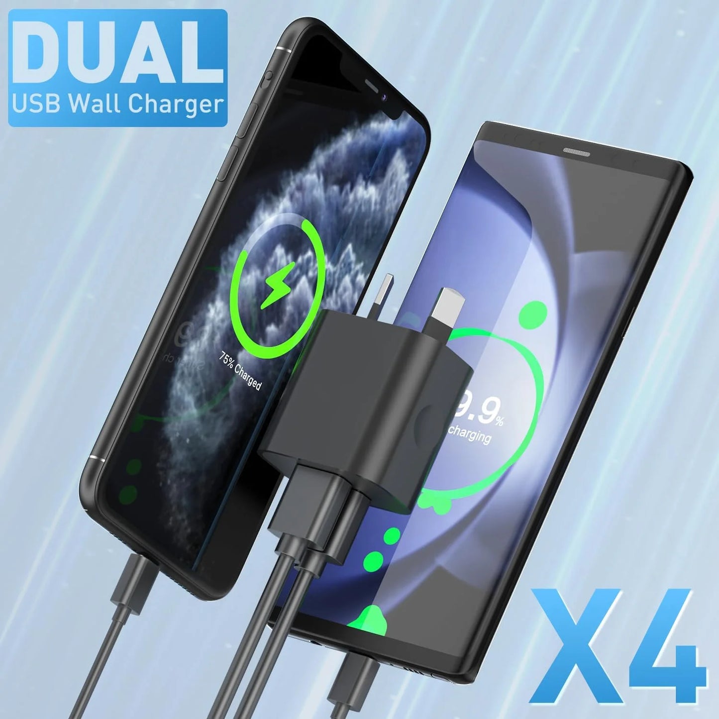 1/5Pcs Universal Travel 5V 2A Dual Port USB Wall Home Charger Power Adapter AU Phone Charging Head Australian Standard Plug