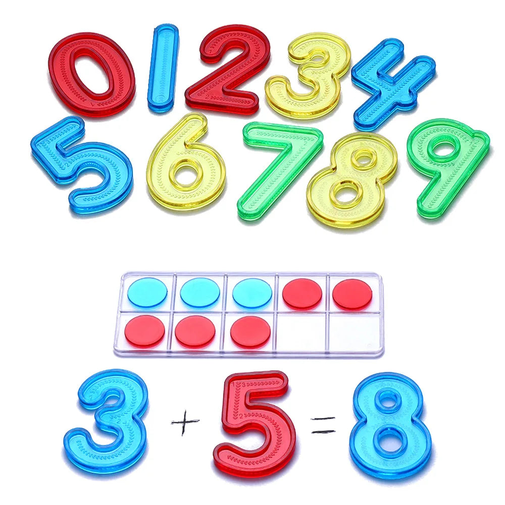 Montessori Math Toys Light Table Counting Material Transparent Number For Kids 3 Years Educational Teaching Resources