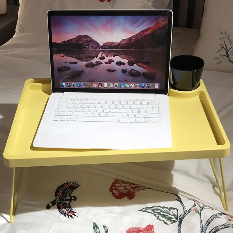 Desk Folding Dormitory Bed Desk Computer Holder Lazy Person Study Removable Table Durable and Convenient