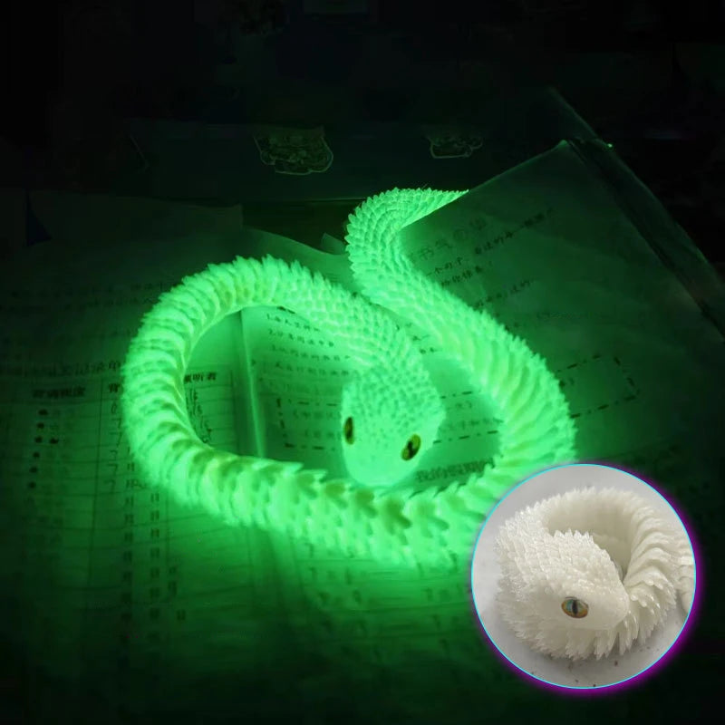 30cm 3D Printed Snake Toys Funny Printed Animals Snake Christmas New Year Craft Ornament Simulation Animal Home Desktop Ornament