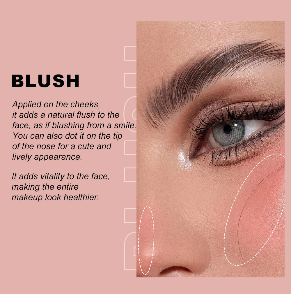 YOUNG VISION air cushion, powder blusher, high gloss stick, makeup liquid, rouge, 6 colors optional