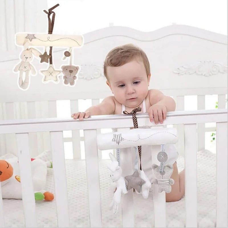 Baby Toys for 0 3 6 12 Months Babies Soft Plush Animal Rattles Stroller Hanging Toy for Baby Car Seat Crib Travel Sensory Toys