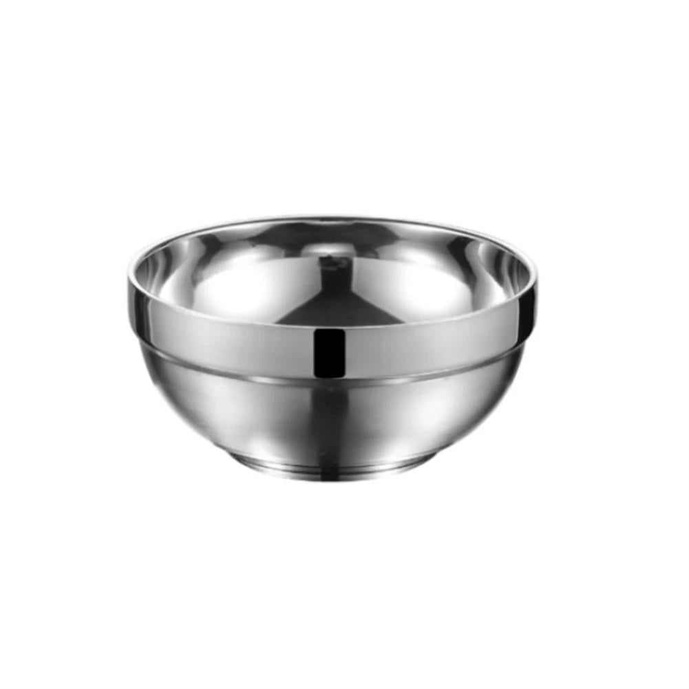 Stainless Steel Bowl Double Layer Thickening Bowl For Family Kitchens Outdoor Picnics Salad Bowl Deep Dish Tableware