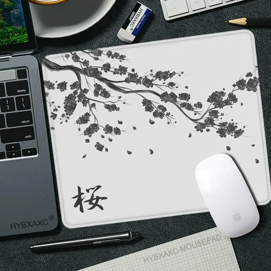 450x400 Japan Cherry Blossom Game Small Mousepad Computer Sakura Desk Mat Table Keyboard Pad Laptop Cushion Non-slip Deskpad