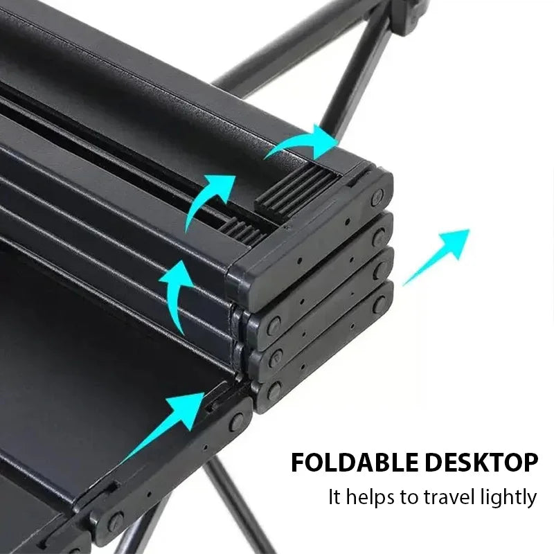 Camping Table Ultra Light Folding Egg Roll Table with Storage Bag Picnic BBQ Self Drive Hiking Foldable Desk Outdoor Tools