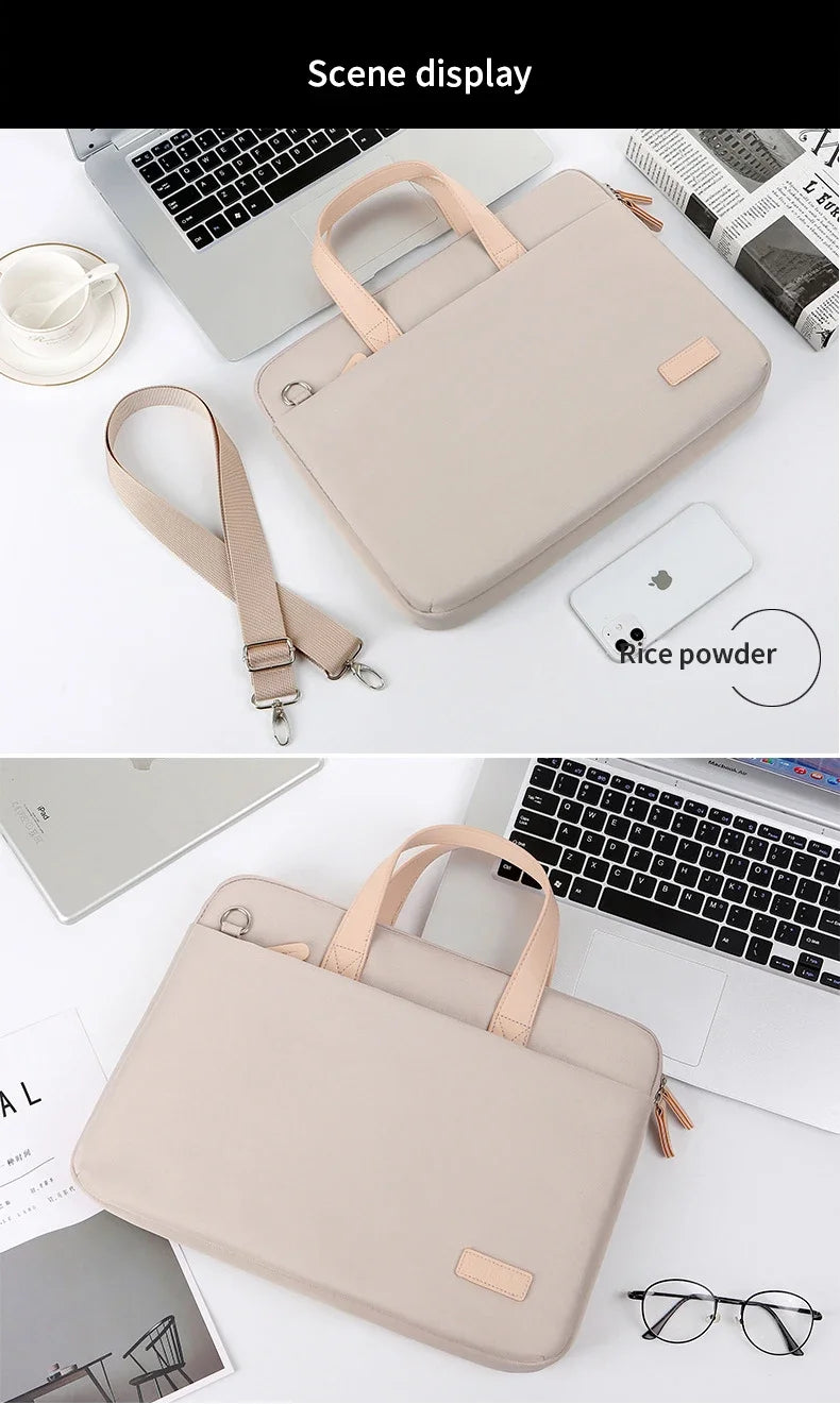 Lightweight Laptop Bag Portable Business Shoulder Messenger Bag 14/15 Inch Handbag Waterproof shockproof Storage Bags Briefcases