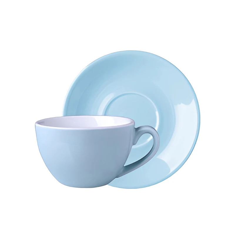 220ml High-Grade Ceramic Coffee Cups Coffee Cup Set Simple European Style Milk Mug Cappuccino Flower Cups Latte