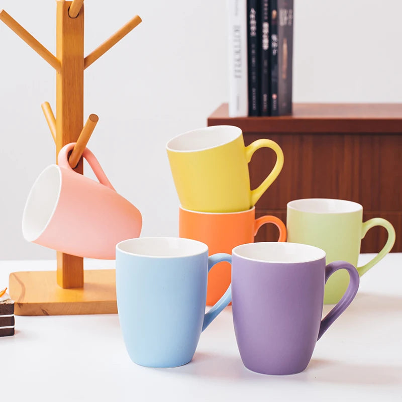 Macaron household ceramic cup living room coffee cup breakfast milk water cup mug