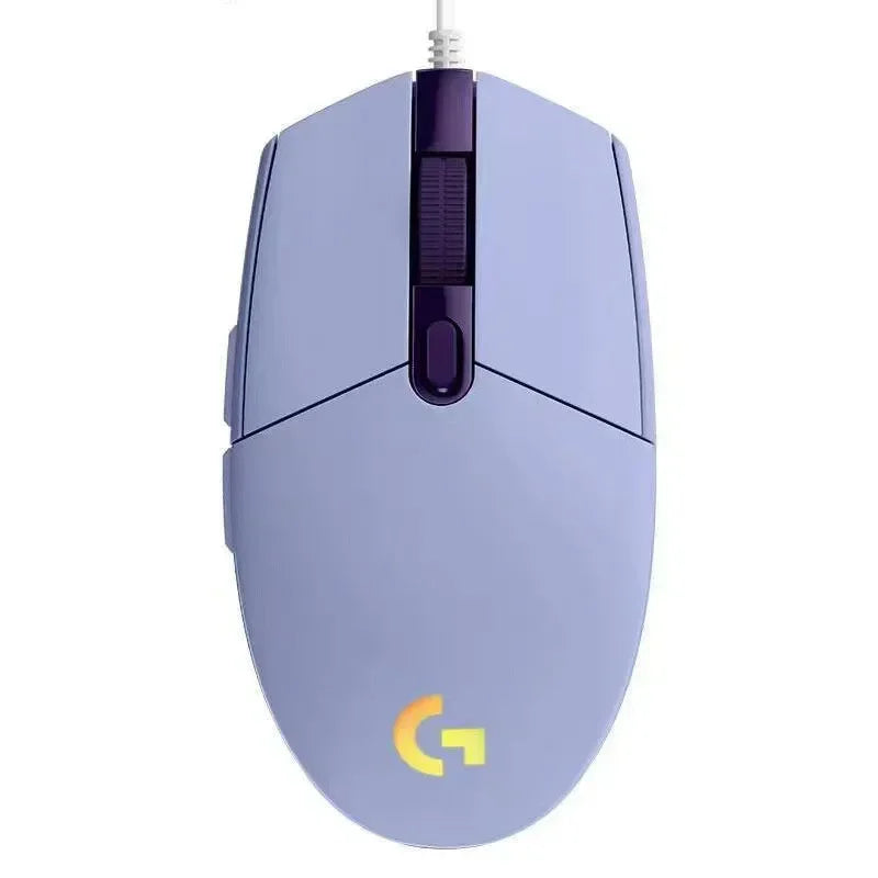 Logitech G102 Mouse USB Wired Gaming Mouse 8000 DPI Rainbow Optical Effect Screen for PC/Mac Computer and Laptop