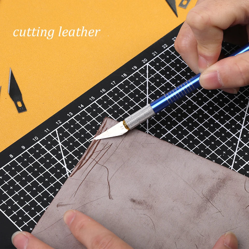 100/50pcs Knife DIY Wood Carving Fruit Food Scalpel Craft Sculpture Cutting Tool Metal Engraving Blades Knifes Wood Carving Disc