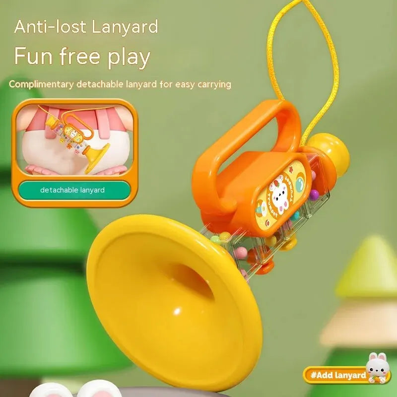 Little Rabbit Horn Children's Toy, Baby Will Blow Cartoon Harmonica Whistle Musical Instrument