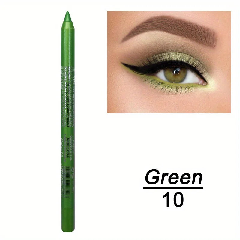 Smudge-Proof High-Shine Waterproof Eyeliner Pencil - Long-Lasting, Ethically Made, Black & Multicolor Options