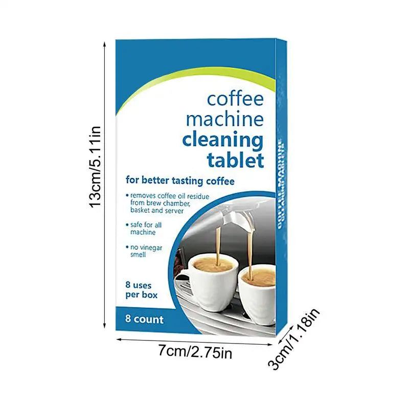 8 pieces Cleaning Tablets for Espresso Coffee Machine Coffee Maker Pot Descaling Tablets Home Kitchen Supplies