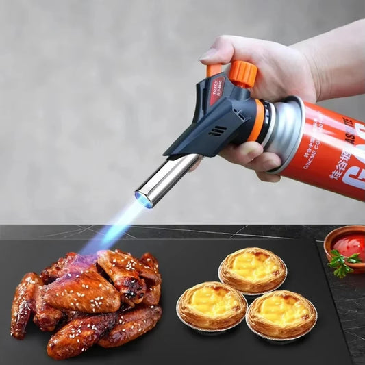 Welding Gas Torch Flame Gun Torch Cooking AutoIgnition Butane Gas Flame Gas Torch for BBQ Camping Cooking