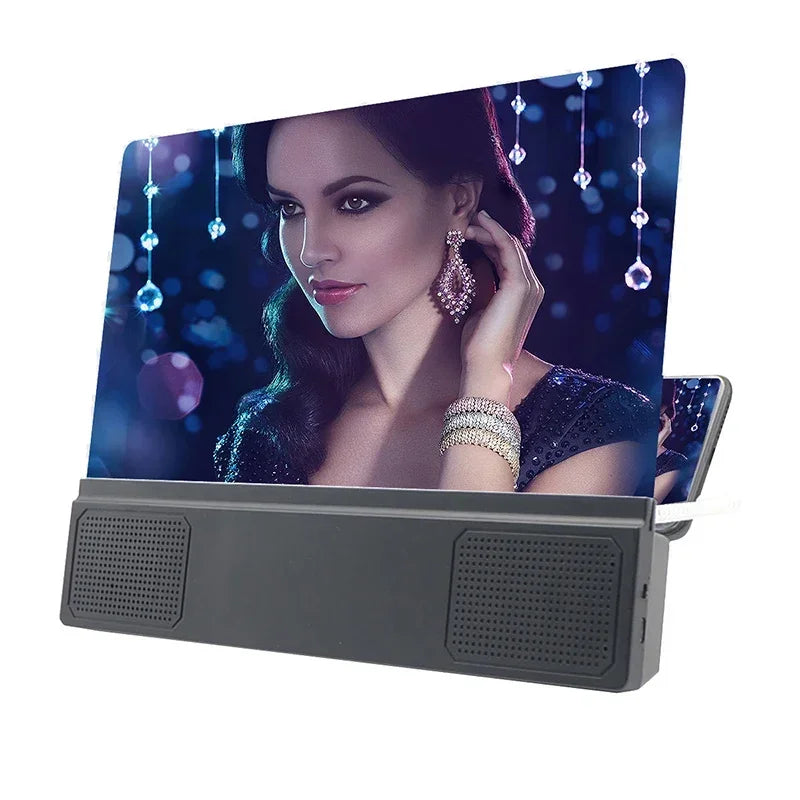 3D Screen Amplifiers Mobile Phone Magnifier With Enlarged Speaker Video Amplifier Stand Magnifying Folding Desk Audio Anti-BlueB