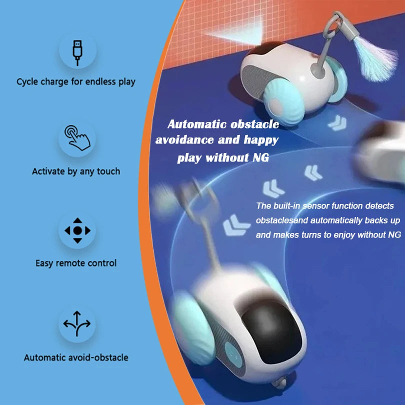 Pet Gravity Cat Smart Interactive Car Toy Dropshipping Automatic Moving Remote Mouse Indoor Kitty Ball Toys Controlled