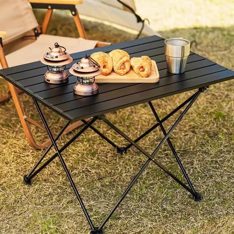 Camping Table Ultra Light Folding Egg Roll Table with Storage Bag Picnic BBQ Self Drive Hiking Foldable Desk Outdoor Tools