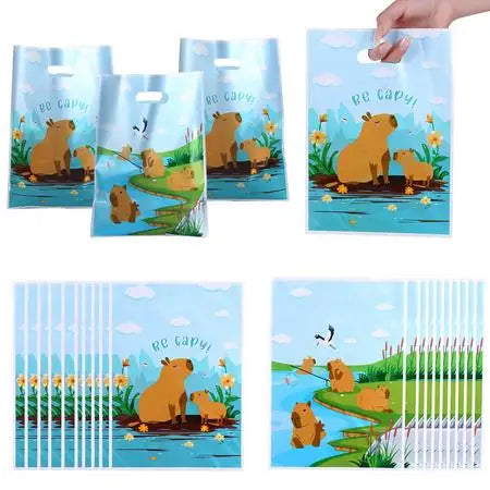 Capybara Birthday Party Decorations Tableware Set Cups Plates Napkins Tablecloth Straws Capybara Balloons Toy Girls Party Favors