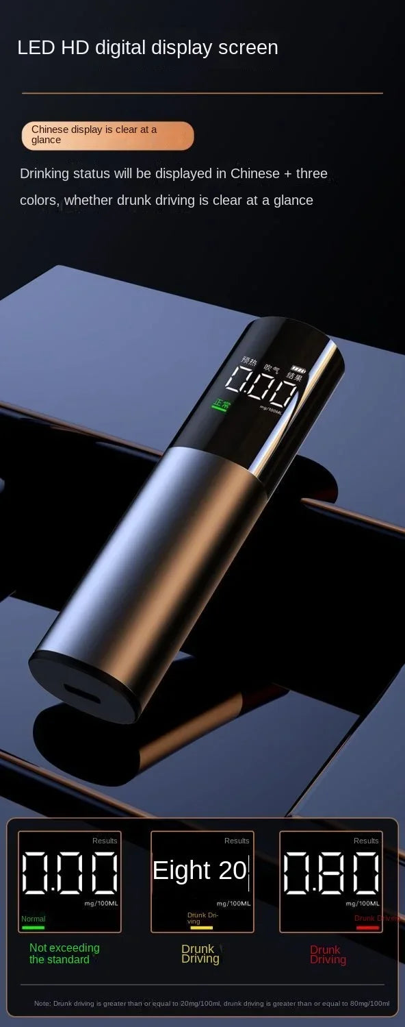 Xiaomi ANMU Automatic Alcohol Tester Electronic Breathalyzer LED Display Portable Rechargeable Non-Contact Alcohol Test Tools