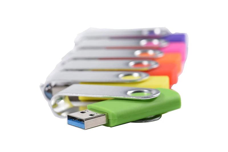 JASTER Rotatable Colorful USB 2.0 Flash Drive 128GB Creative Gift Memory Stick 64GB Silver Clip Pen Drive 32GB U Disk 16GB 8GB