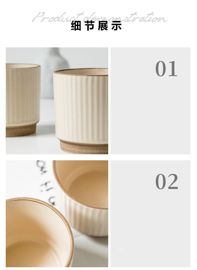 2PCS 250ML Antique Relief Mug Ceramic Water Cup Coffee Cup Household Water Cup Coffee Shop Milk Cup