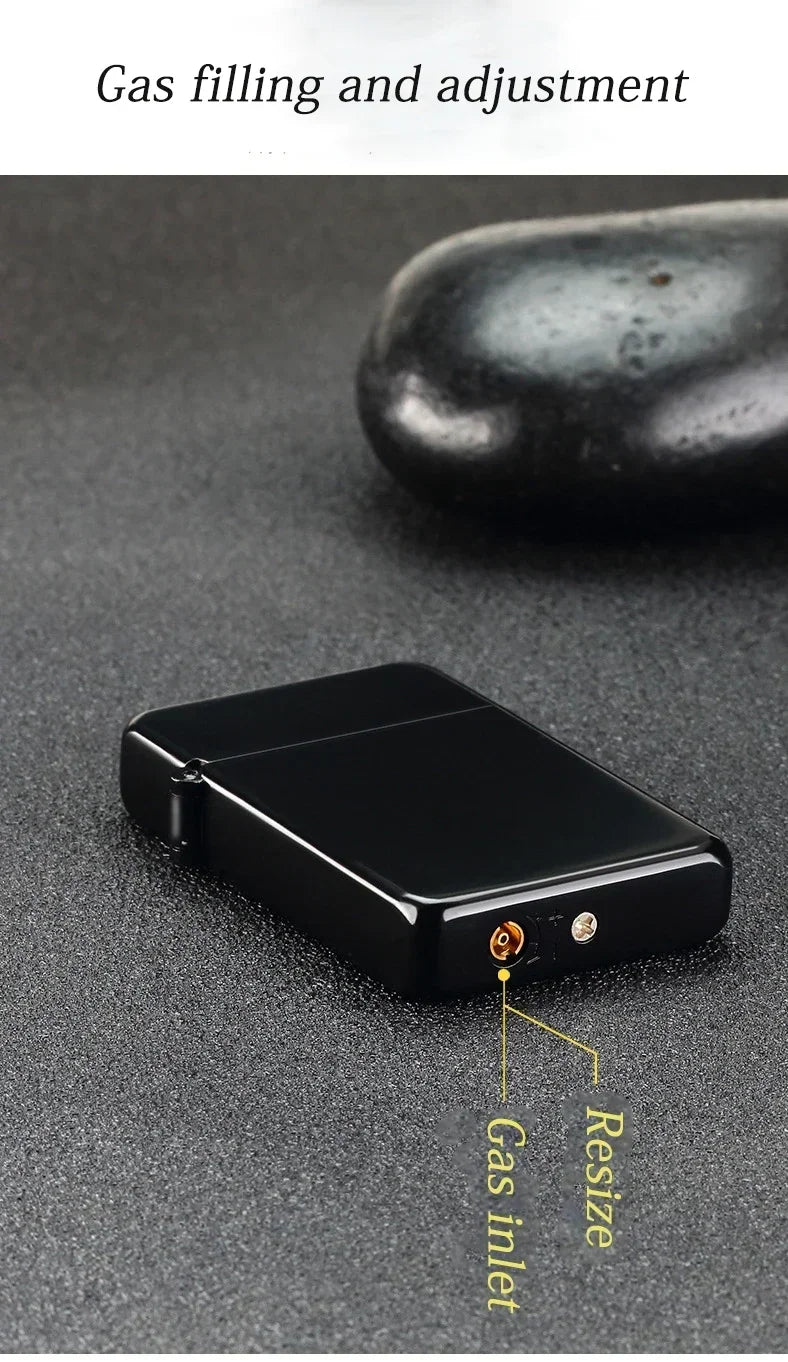 Windproof Metal Lighter Waterproof Portable Cigarette Lighter Red Fire Flame Direct Cigar Gas Lighter Smoke Accesoires for Men