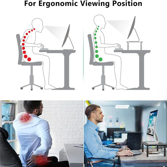 3 Height Adjustable Computer Monitor Stand Riser For Desk–New Pc Laptop Tv For Desktop Monitor Stand