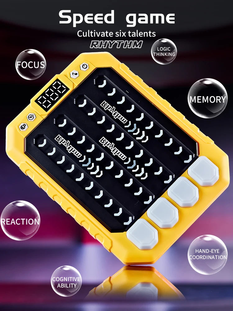 ZLang Dancing Handheld Memory Game Quick Push Game Fidget Toys for Adults Rhythm Handheld Game Machine Light Up Stress Relief