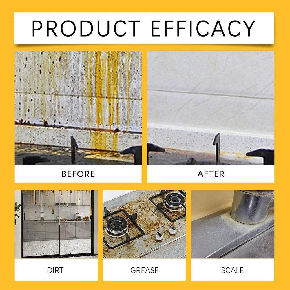 60ml Heavy Oil Cleaner Kitchen Oil Stain Powerful Degreaser Oil Stains Remover Cleaning Grills Oven Home Cooktop Cleaning Spray