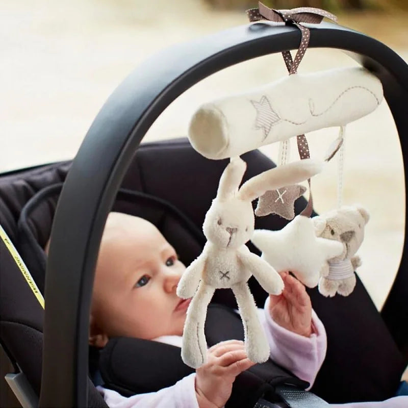 Baby Toys for 0 3 6 12 Months Babies Soft Plush Animal Rattles Stroller Hanging Toy for Baby Car Seat Crib Travel Sensory Toys