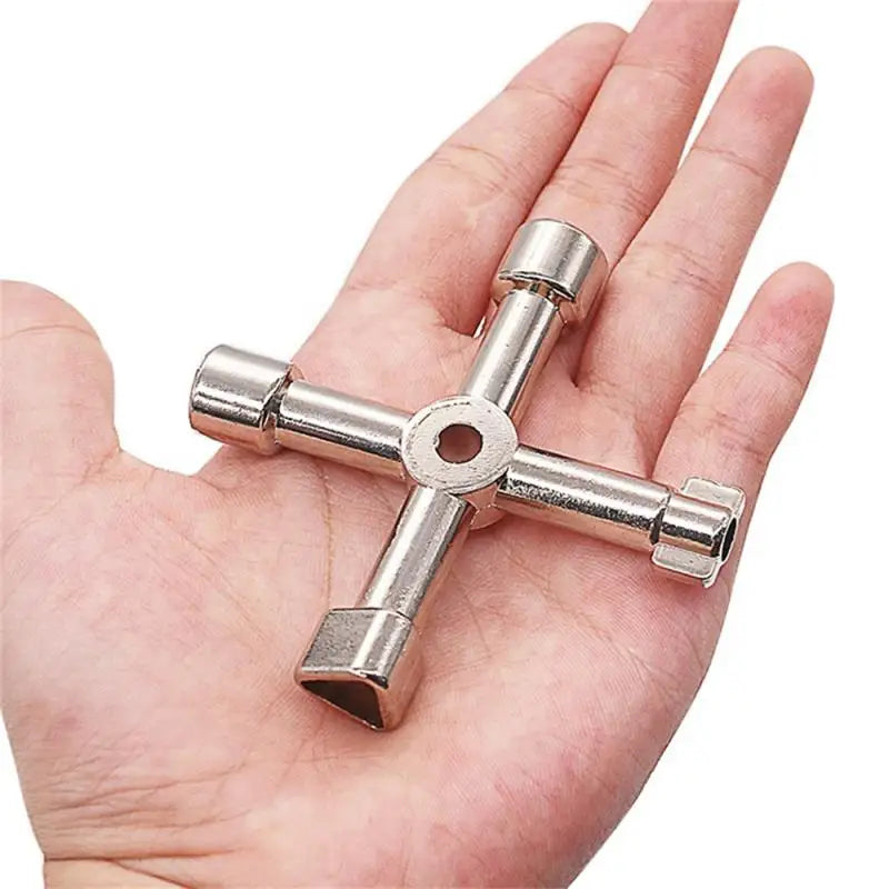 Aleekit 4 Way Universal Cross Triangle Wrench KEY Multifunction Cross Wrench High Quality Multifunction Repair Tools Hand Tools