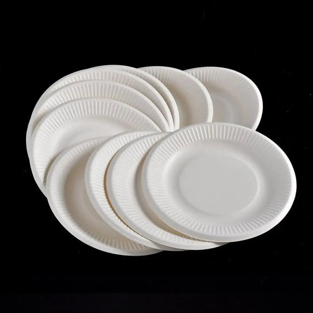 50 Pcs/lot Party Plates Disposable Plastic 100 Units Elegant Dish Dishes Cake Pans Paper Tableware for Parties