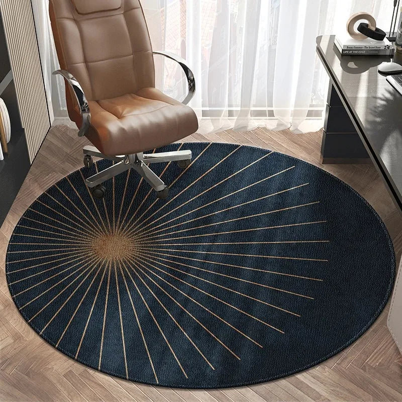 Dustproof Round Carpet, Office Chair Mat For Gaming & Study