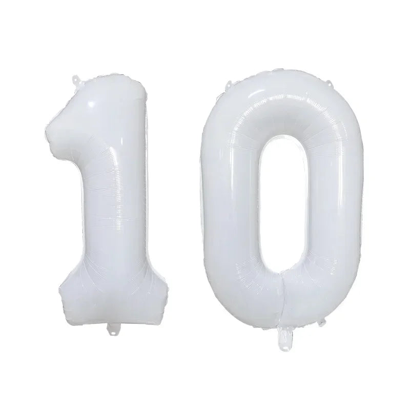 2Pcs 32 Inch Gold Silver Black Blue Red Helium Foil Number Balloon 10 11 12 13 14 15 Happy Birthday Party Decoration Supplies