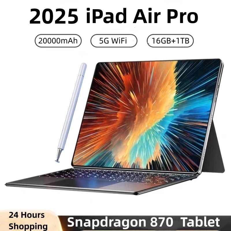 Original iPad Air Pro Tablet 11 inch Android 14 Global Snapdragon 870 22GB+2TB 20000mah 5G Dual SIM WIFI HD Full Screen