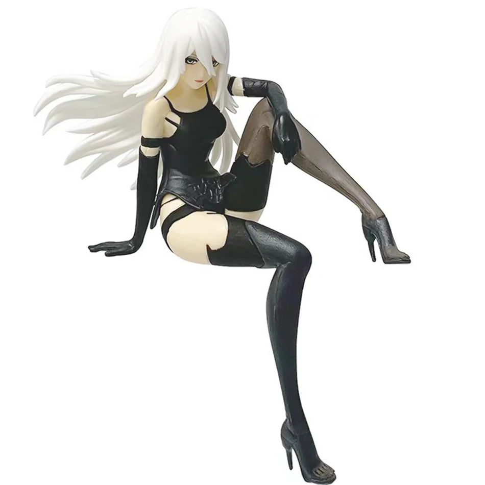 Anime NieR:Automata YoRHa A No.2 Type B Action Figure Noodle Stopper 2B 9S Sitting PosturePVC Model Collection Ornament Toy