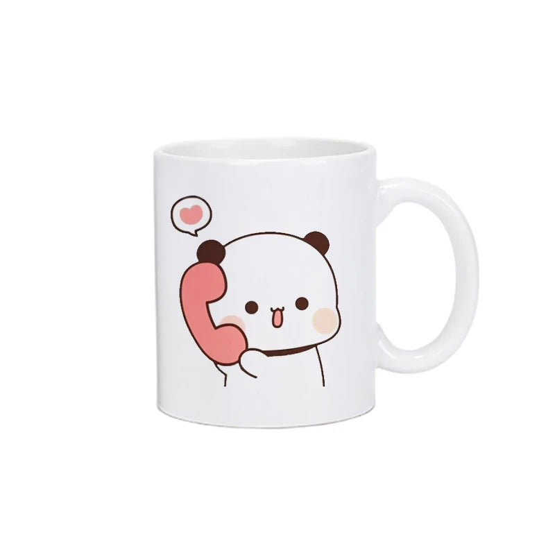 Panda Bear Bubu Dudu Coffee Milk Cup Mocha Cat Panda Bear Couple Christmas Mug Kawaii Cups Original Mugs Drinkware Birthday Gift