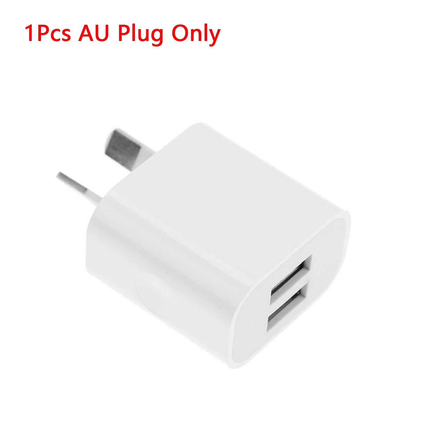 1/5Pcs Universal Travel 5V 2A Dual Port USB Wall Home Charger Power Adapter AU Phone Charging Head Australian Standard Plug