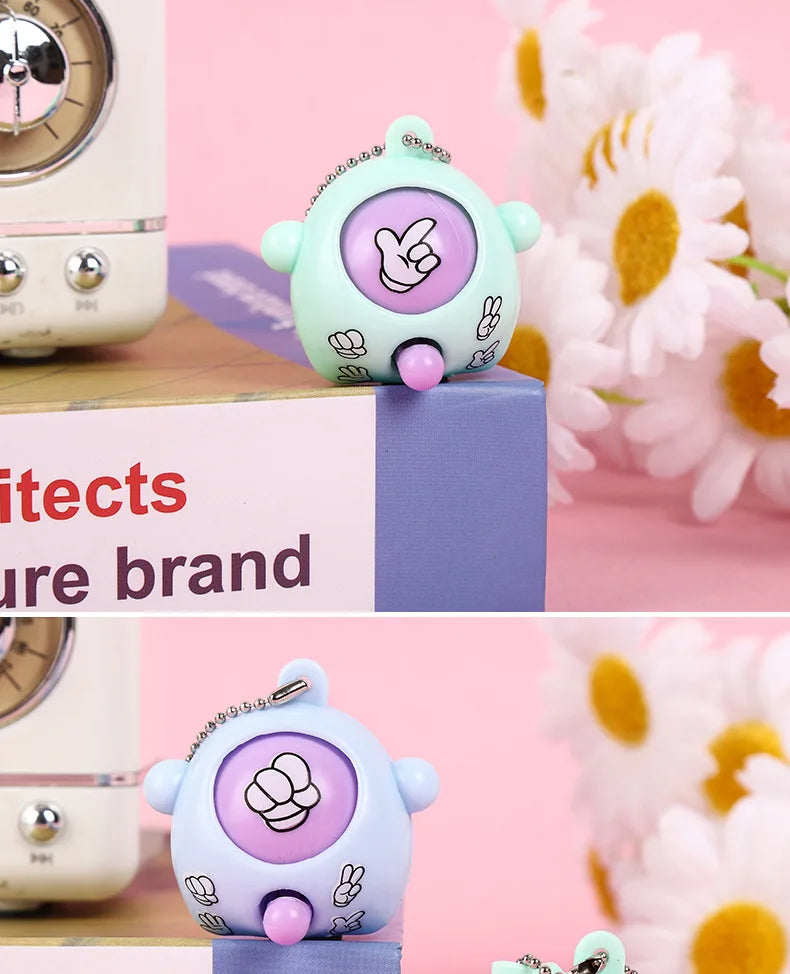 Mini Egg Stone Paper Scissors Toy Colored Round Egg Cartoon Lovely Gift Key Chain Party Interactive Toy Stress Reliever