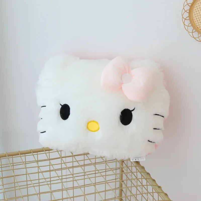 Sanrio Big Size Hello Kitty Back Cushion Stuffed Anime Sofa Bed White Cat Pillow Cuddly Plushies Washable Home Decor Gifts Girl