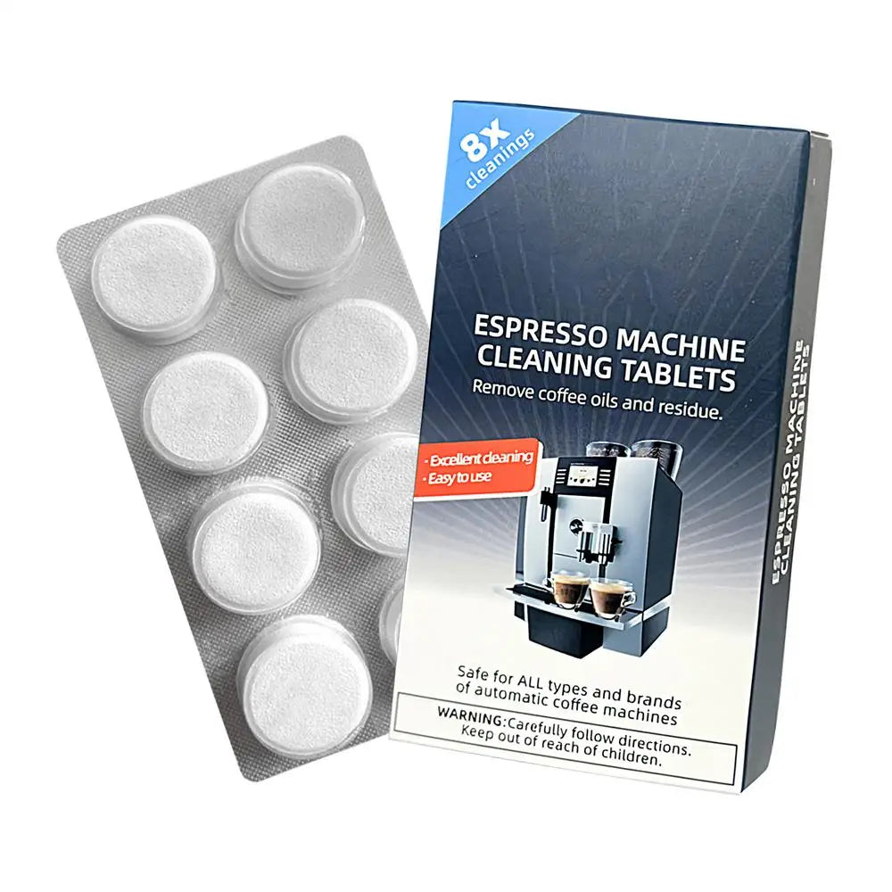 8 pieces Cleaning Tablets for Espresso Coffee Machine Coffee Maker Pot Descaling Tablets Home Kitchen Supplies