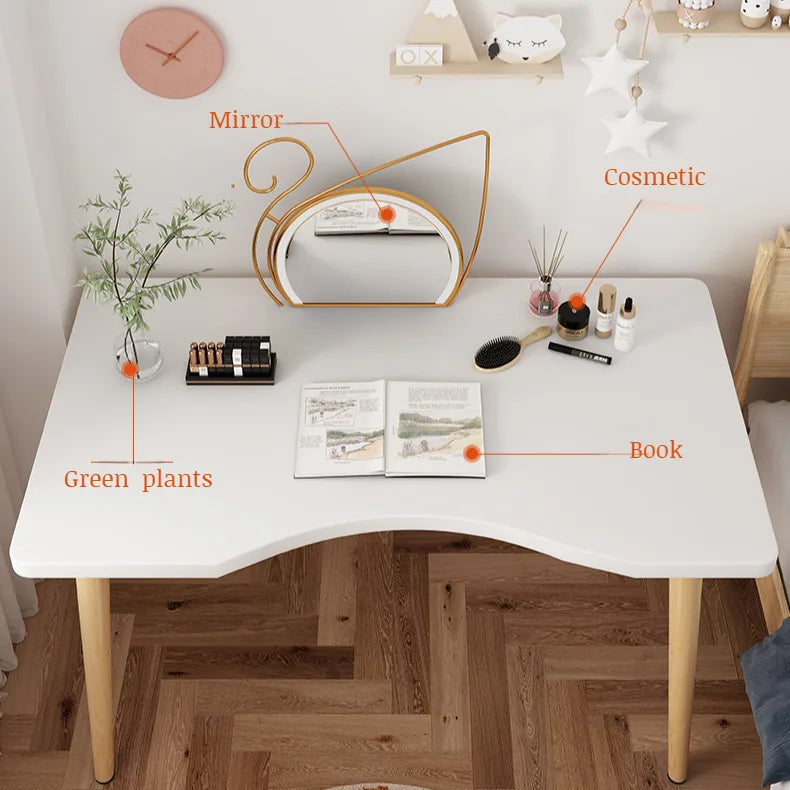 Home Office Desk Adult Desktop Computer Desk Modern Simple Workbench Student Study Writing Desk Household Solid Wood Leg Table
