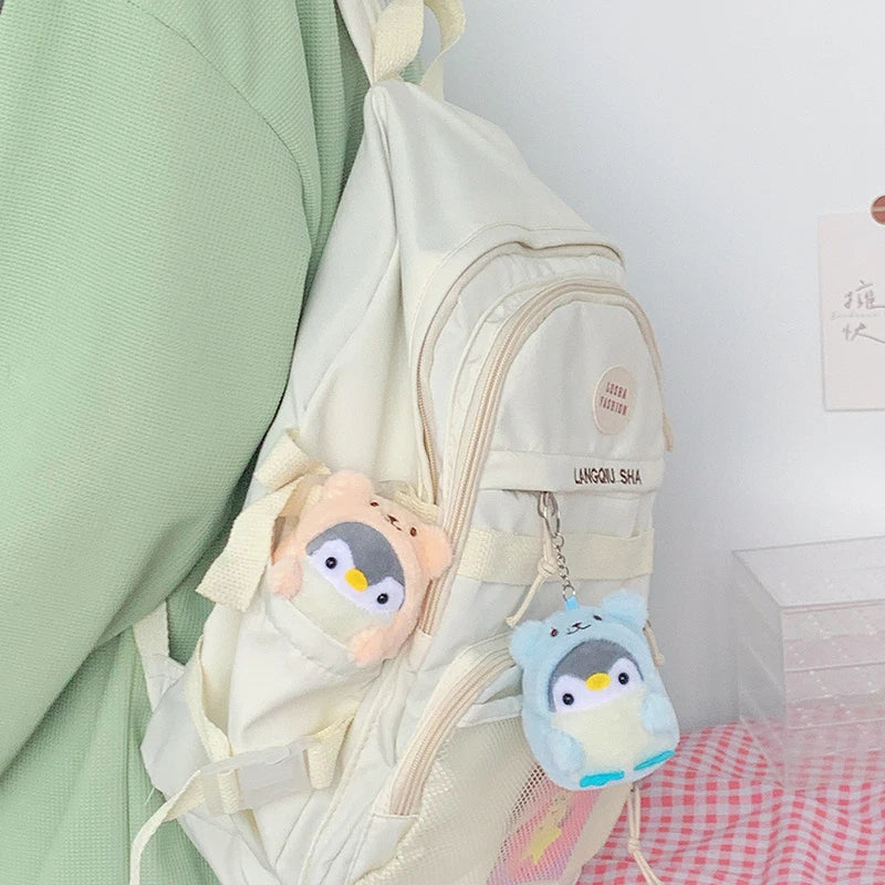 2023 Cute Penguin Doll Girl Cartoon Car Creative Plush Key Chain Kawaii Lady Bag Accessories
