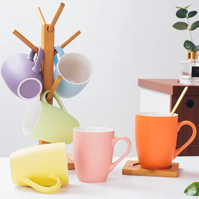 Macaron household ceramic cup living room coffee cup breakfast milk water cup mug