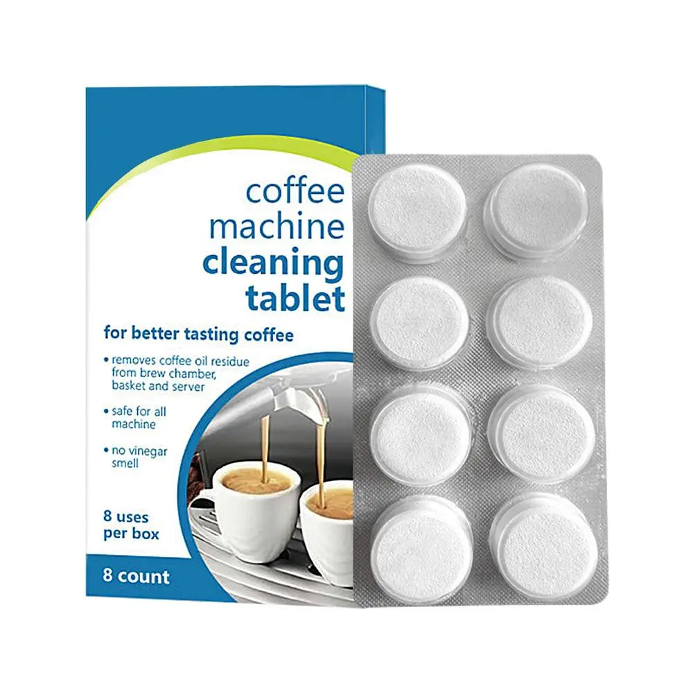 8 pieces Cleaning Tablets for Espresso Coffee Machine Coffee Maker Pot Descaling Tablets Home Kitchen Supplies