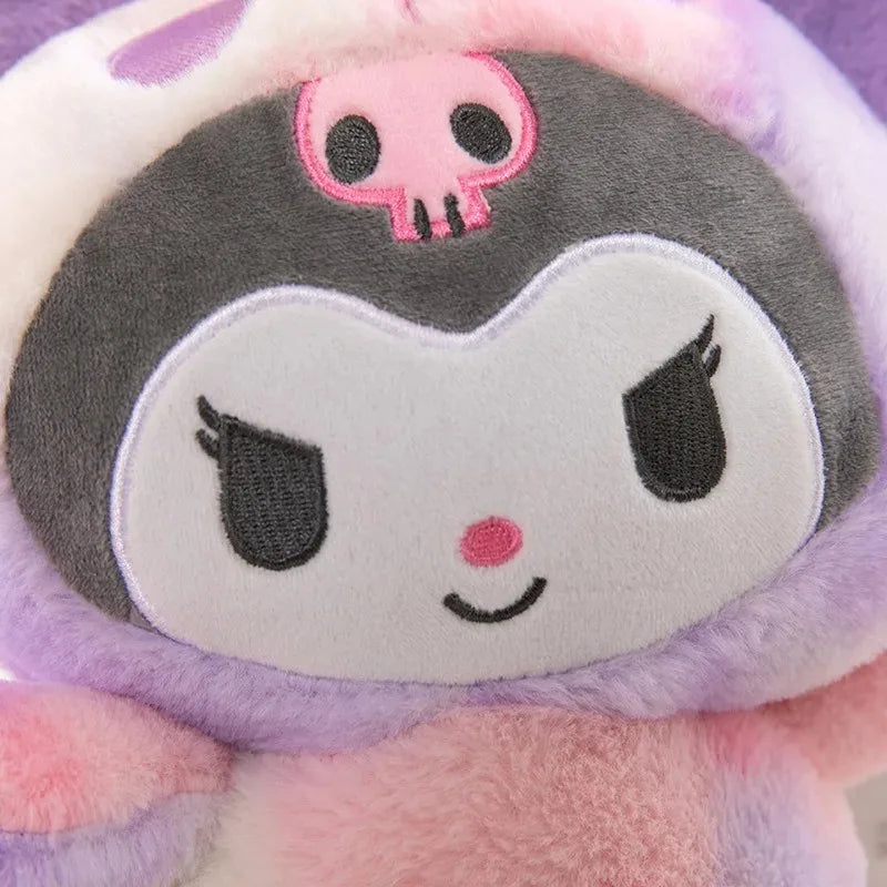 Kawaii 25cm Sanrio Jade Dog Kuromi Dressing Doll Doll Plush Toy Stuffed Animal Patung Dolls Birthday Gift for Girls Kids Boys