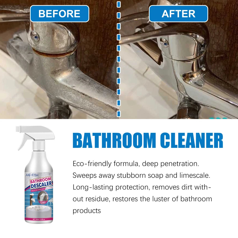 Stubborn Stains Cleaner Quickly Remove Bathroom Foam Cleaner Spray Descaling Cleaning Agent for Glass Wash Basin Stainless Steel